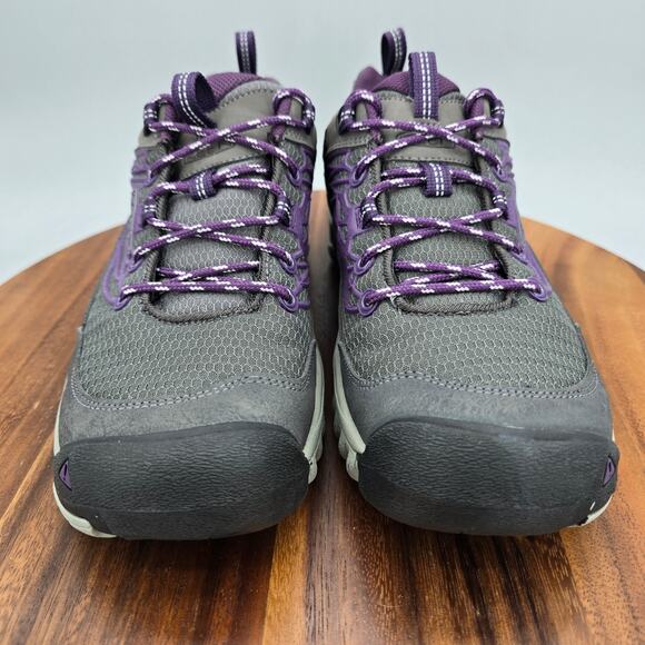 Keen Saltzman Shoes Womens 8 Gray Purple Waterproof Trail Hiking Outdoor Sneaker - Picture 2 of 8